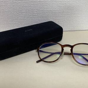 JINS 近視用 メガネ ケース付 眼鏡 度付き 度あり 軽量軽い ブルーライトカット LUF-19S-198Aw 86 2021.7.購入