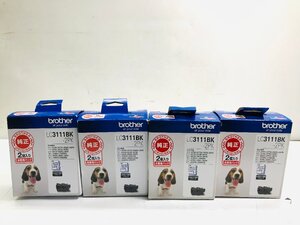 中古未使用  4個セット LC3111BK-2PK ブラザー純正 いぬ ブラック