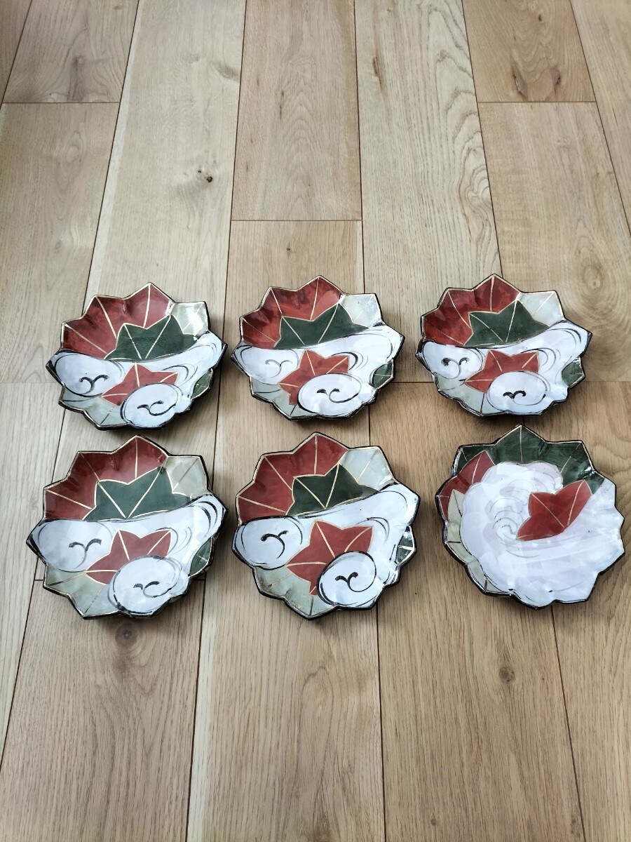 京焼 清水焼 乾山写し竜田川図向付 6枚セット 新品・未使用 乾山写竜田川向付 TKD020282B | 陶花堂