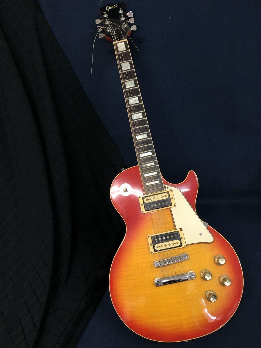 greco レスポール1970年代エレキギター（ジャンク品）&ハードケース付♥ greco レスポール1970年代エレキギター（ジャンク品）&ハード