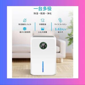 超お得!除湿機 小型【2025最新 除湿・乾燥・浄化3in1】衣類乾燥除湿機 省エネ コンパクト 静音