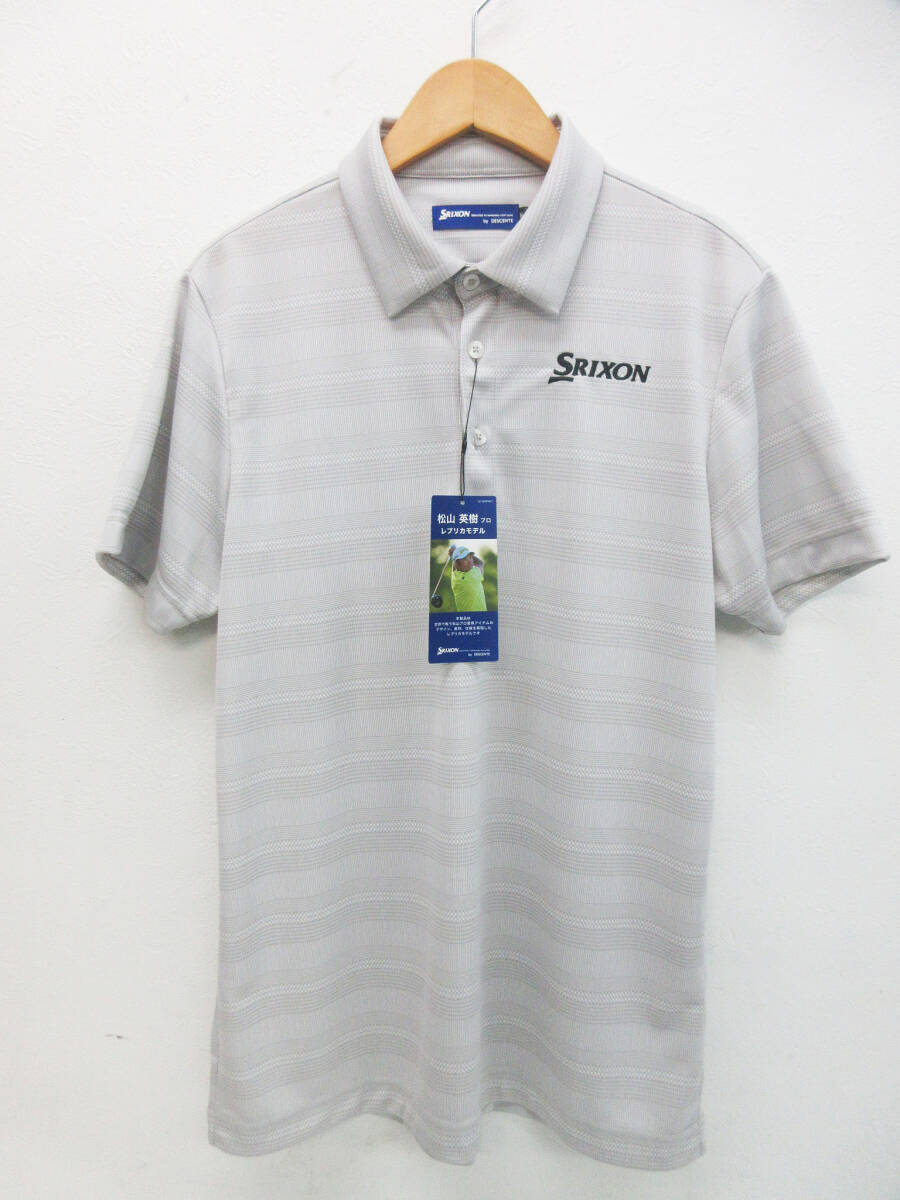 R674[ рубашка-поло ]SRIXON Srixon * Matsuyama Hideki копия модель *RGMXJA16PG* размер M* рубашка с коротким рукавом Golf рубашка * не использовался *