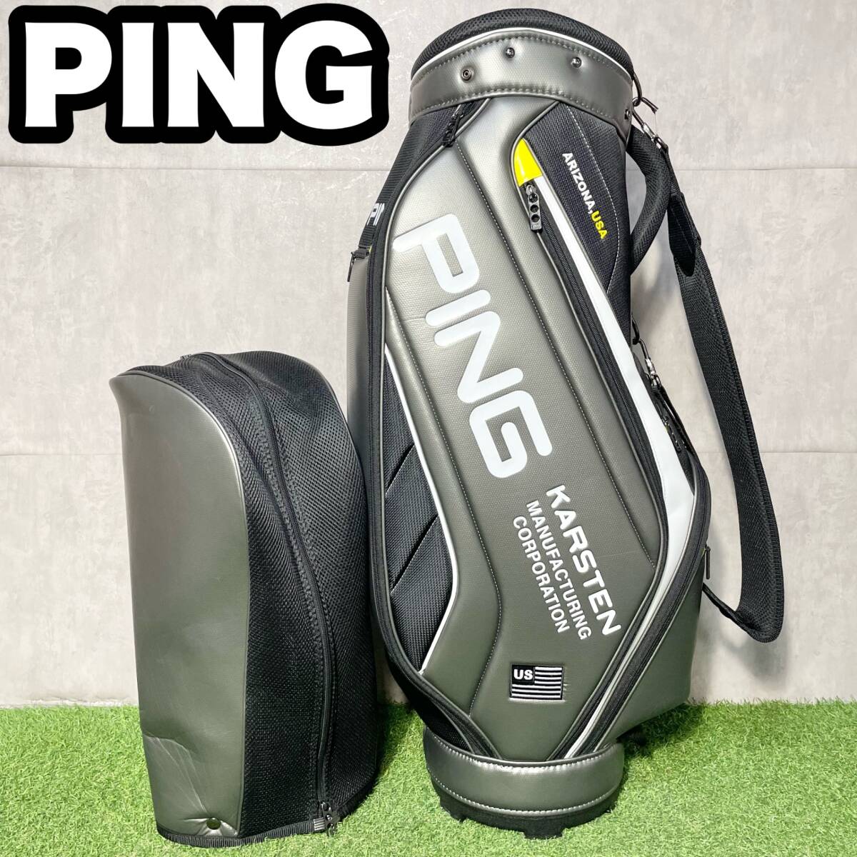 【新品、未使用品】ＰＩＮＧ スリムキャディバッグ9.5インチ【グレー/ブラック】 2025年最新】Yahoo!オークション -ping キャディバッグ(ゴルフ