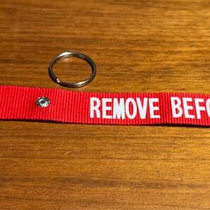 Remove before flight 飛行機グッズ キーホルダーなど 赤タグ 27x2.5cm