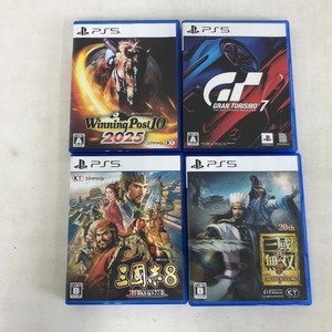 02w19747★1円~PS5ソフト 4本セット Winning Post 10 2025/グランツーリスモ7/三國志8 /真・三國無双8 中古品