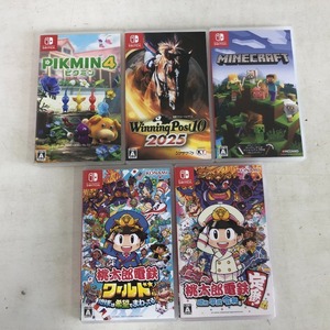 02w19748★1円~Nintendo switch ソフト5本セット Winning Post 10 2025/ピクミン4/桃太郎電鉄/マインクラフト 中古品