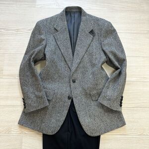 BURBERRY バーバリー 秋冬 Mサイズ程度 グレー ブラック ジャケット パンツ シングルスーツ 総裏 2B メンズ