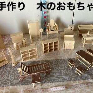 手作り おもちゃハンドメイド 木のおもちゃ 未使用 シルバニアファミリー 家具 ミニチュア ドールハウス キッチン テーブル