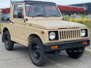 実働! 絶好調! 超希少! SJ30 ジムニー 2スト 4MT 幌車 FRPトップ 背面幌 トノカバー付き! ゲタ山タイヤ 昭和58年 走行75328㎞ 札幌発