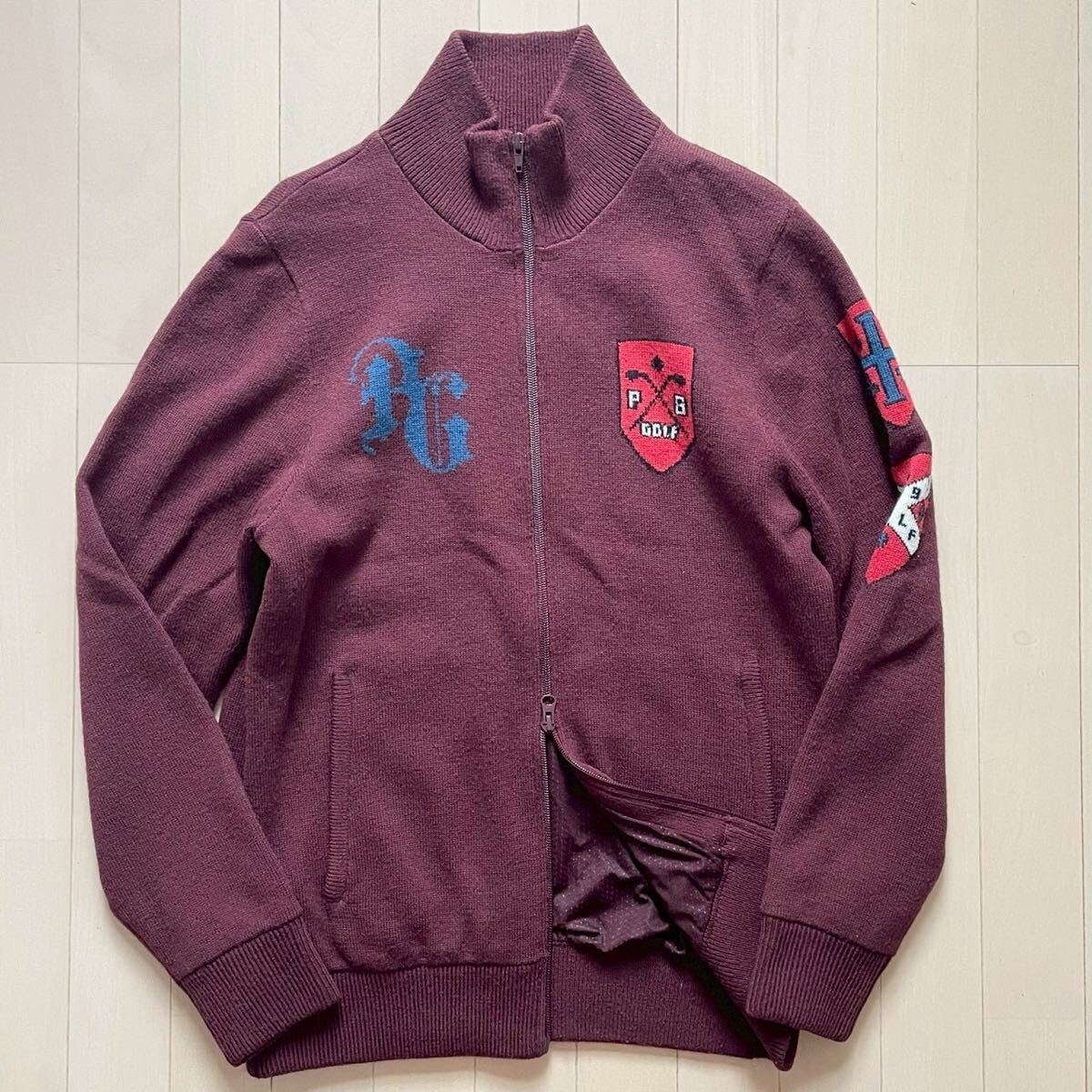 パーリーゲイツ ナイロン ジャケット メンズ 4 (M) 赤 防風 ゴルフウェア パーリーゲイツ ナイロン ジャケット メンズ 4 (M) 赤 防風