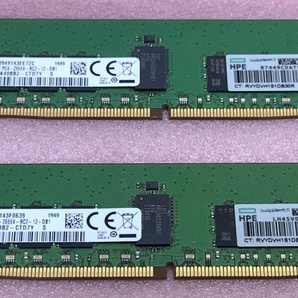 ●Samsung M393A2K40BB2-CTD7Y 2枚セット - PC4-21300/DDR4-2666/PC4-2666V ECC REG/Registered 288Pin DDR4 RDIMM 32GB(16GB x2) 動作品