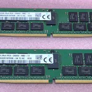 ◇SK hynix HMA84GR7AFR4N-VK 2枚セット - PC4-21300/DDR4-2666/PC4-2666V ECC REG/Registered 288Pin DDR4 RDIMM 64GB(32GB x2) 動作品