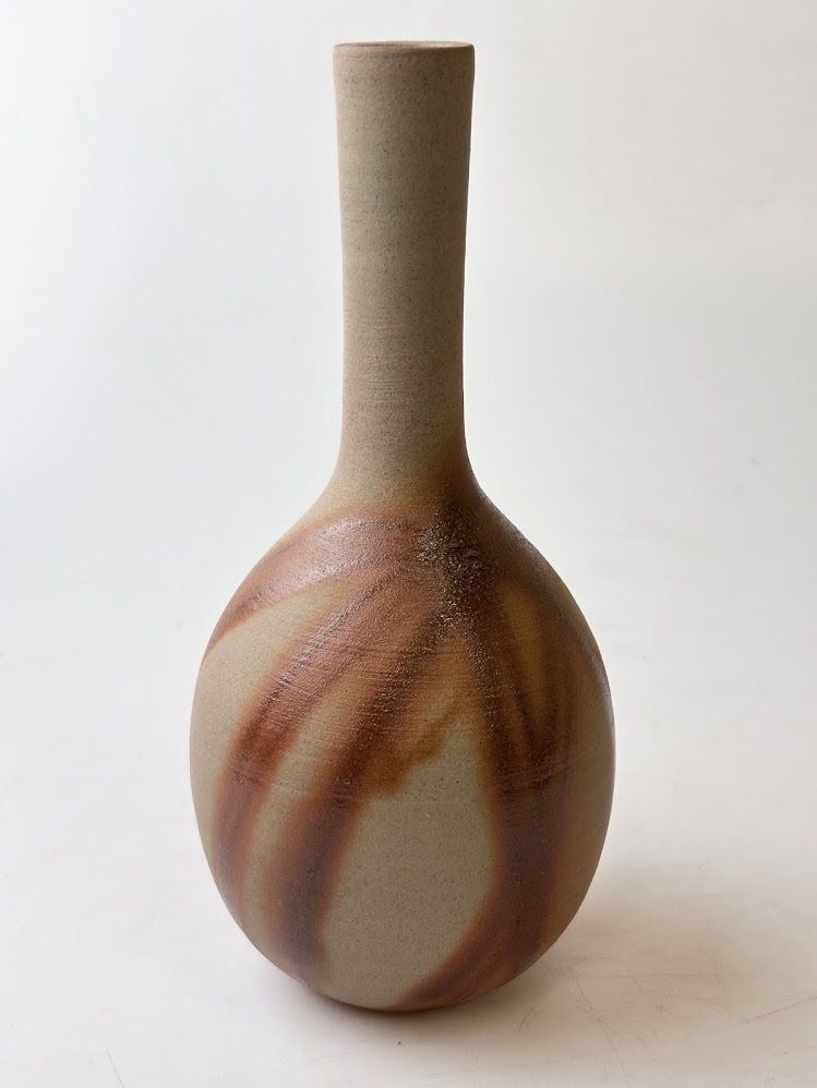 備前焼花入れ/山本宗秀-共箱 未使用 備前焼 宗秀造 花入 山本宗秀 竹型花入 木箱 - メルカリ