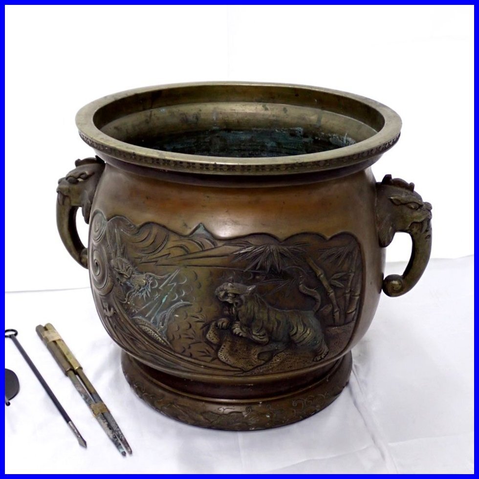 Yahoo!オークション -「火鉢」(金属工芸) (工芸品)の落札相場・落札価格