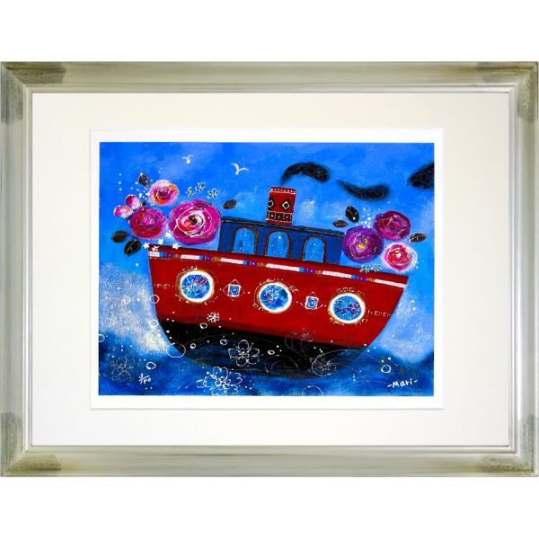 前田 麻里 【花の頃】 希少画集画、状態良好、新品高級額装付 前田 麻里 【花の頃】 希少画集画、状態良好、新品高級額装付