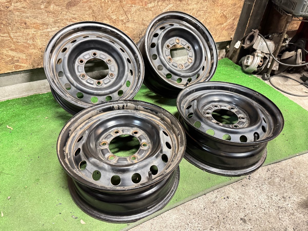 ◇中古再塗装200系ハイエース純正スチール15 インチ4本 激安 中古 4本セット】 トヨタ ハイエース 200系/ジャストロー