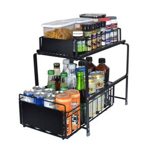 ★引き出し式&多機能 大容量 スライド 引き出し キッチン下