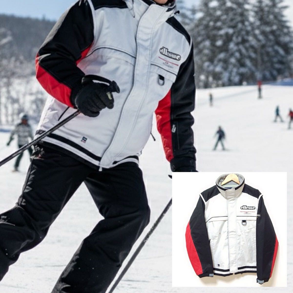 ellesse スキーウェア レディース Mサイズ ホワイト エレッセホワイトスキーウェア Mサイズ ellesse スキーウェア