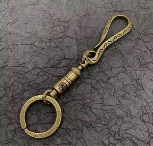 新品 RRL キーフック キーホルダー ブラス 真鍮 鍵 キーチェーン ストリート RRL 盗難防止 ヴィンテージ アメカジ アンティーク キーリング
