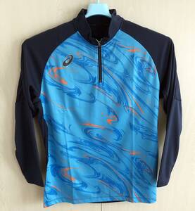 ★★★新品!【大きいサイズ】asics(アシックス) ストレッチ ハーフジップジャケット (3XL) ミッドナイト/アイランドブルー★★★