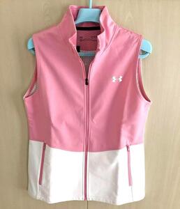 ★★★新品!定価:15400円 UNDER ARMOUR (アンダーアーマー)レディース  ベスト  (M:USAサイズ) ピンク×ホワイト★★★