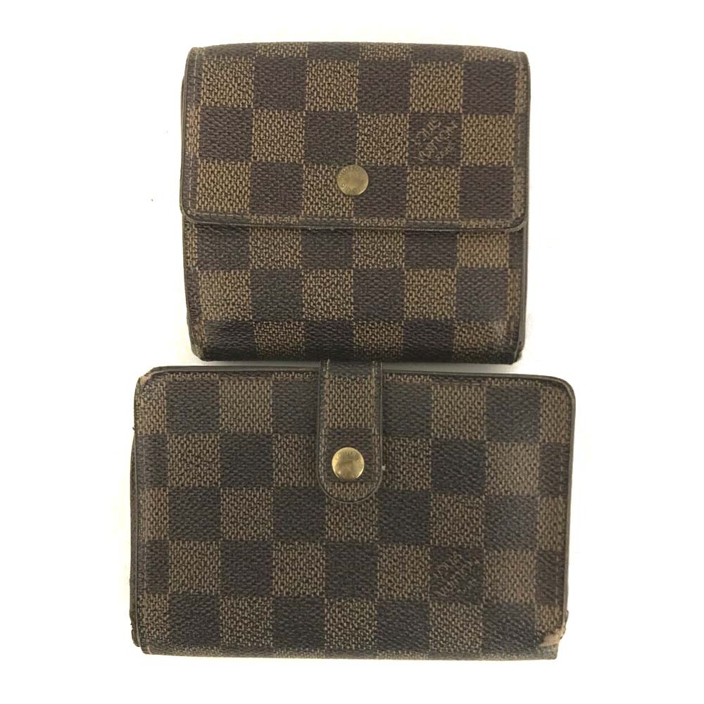 ルイヴィトン ダミエ 二つ折り財布 ガマ口 レディース 鑑定済 ルイ ヴィトン ダミエ LOUIS VUITTON ルイヴィトン ダミエ