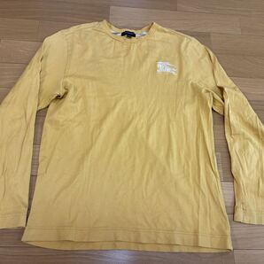 バーバリー ロンドン 長袖Tシャツ 160センチ トップス キッズジュニア 男の子男子 メンズ レディースにも ロンT ロゴ イエロー