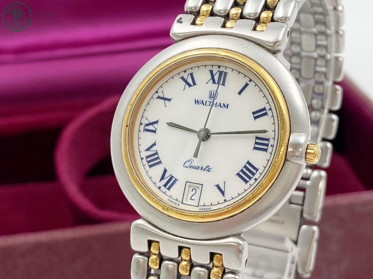 ヴィンテージ WALTHAM 手巻き ローマン 文字盤 稼働品 美品 希少 WALTHAM 手巻き機械式時計ゴールド彫刻デザインローマンダイヤル