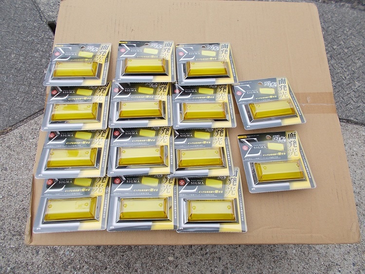 角マーカー　2連　12個セット　デコトラ　レトロ 角マーカーステー 10枚セット 2連 L型 丸棒巻き ウロコ