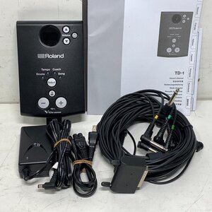 Roland V-Drums① TD-1 ドラム音源モジュール<動作確認済み>ACアダプター・接続ケーブル・取説付き ローランド 電子ドラム □