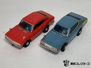 【ジャンク】バンダイ ミニミニカー カローラクーペ/ブルーバードU<2台まとめて>BANDAI 当時物 MADE IN JAPAN □
