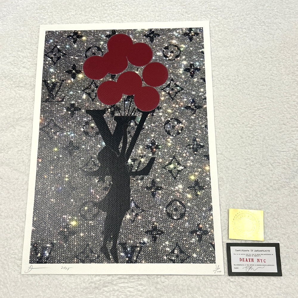 額装 シルクスクリーン バンクシー アート 他 DEATH NYC 同梱割引 マット額装/DEATH NYC シルクスクリーン/バンクシー/草間彌生
