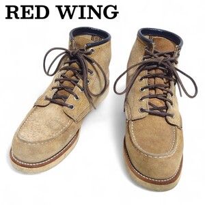 RED WING Red Wing Irish Setter 6.5E Boots Moc Toe USA Made Beige Suede Work Boots American Casual Vintage