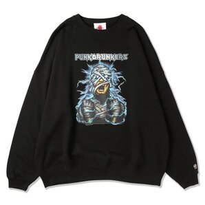 パンクドランカーズ■送料込■電撃ミイライツ BIG トレーナー■黒 XL■スウェット PUNK DRUNKERS アイツ ゾンビ ソフビ フィギュア