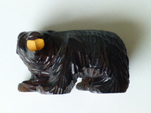 木彫り　北海道土産　「熊」　高さ、約6.5ｃｍ　送料350円_画像2