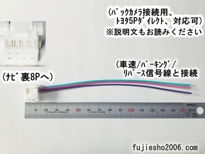 イクリプスナビ用 8P車速/リバース/パーキング配線 AVN137M AVN137MW AVN135M AVN135MW AVN138M AVN138MW (バックカメラ対応可:オプション)