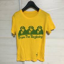 el sonic FROM THE BEGINNING USED加工 猿 Tシャツ 黄色 管理B1149_画像1
