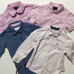 RALPH LAUREN Polo Ralph Lauren shirt 2 pieces set + freebie attaching child 120cm beautiful goods control B1155