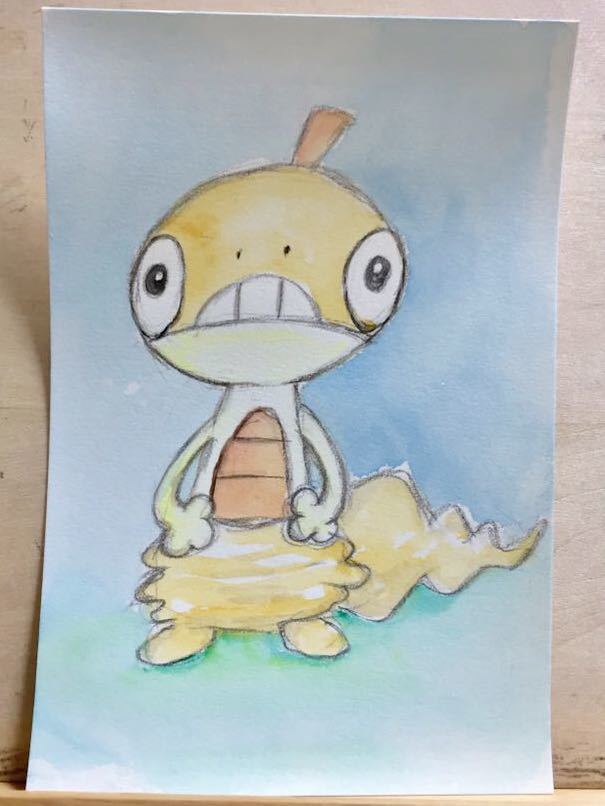 Ilustración dibujada a mano Postal de acuarela Zurg Pokemon Pocket Monster [Shizuka Aoki], historietas, productos de anime, ilustración dibujada a mano