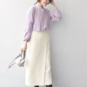 ships〈手洗い可能〉フロントスリットタイトスカート シップス