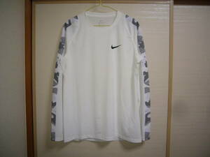  Nike long sleeve stretch shirt white XL size camouflage 