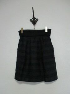 simplicite黒×グレーボーダースカート（USEＤ）101320