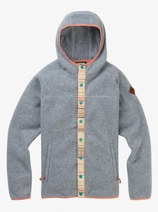*sale/ new goods / regular goods / special price Burton ~Hearth~ Women's Snap-Up Fleece | Color : Gray Heather | Size : M | Technical Sweatshirt