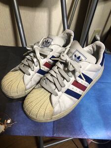 【希少】アディダス スーパースター 80s トリコロールカラー 希少品 トリコロール　adidas 復刻　superstar