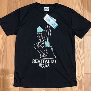 未使用タグ付き おもしろTシャツ 整える人 REVITALIZE サウナグッズ 黒 Mサイズ