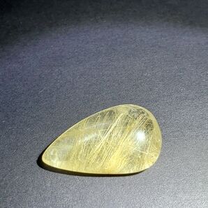 穴あり(^-^) ルチルクォーツ しずく型 ペンダントトップ