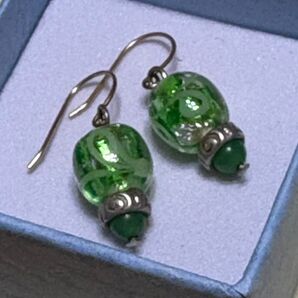 ★価格相談不可★ K18 とんぼ玉のピアス