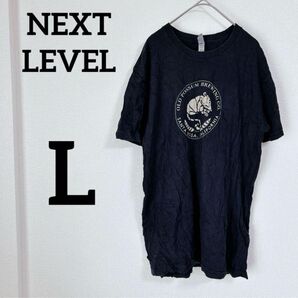 NEXT LEVEL 【L】ブラック Tシャツ オーバーサイズ 古着 シンプル