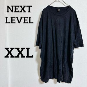 NEXT LEVEL 【XXL】オーバーサイズ Tシャツ ブラック ロング丈