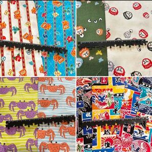 20cm×20cm ハギレ 10枚セット 和柄 パッチワーク 生地はぎれ アクセサリー